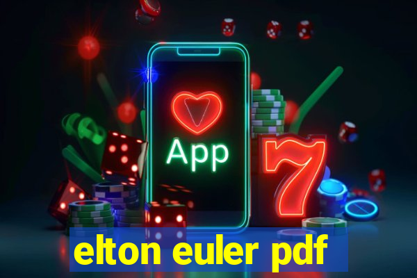 elton euler pdf